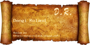 Dengi Roland névjegykártya